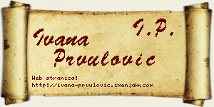 Ivana Prvulović vizit kartica